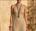 Sahèlle | Vestido Arena Sofisticado