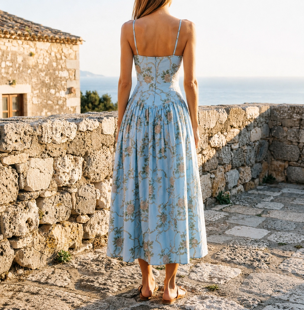 Greta | Vestido midi floral boho