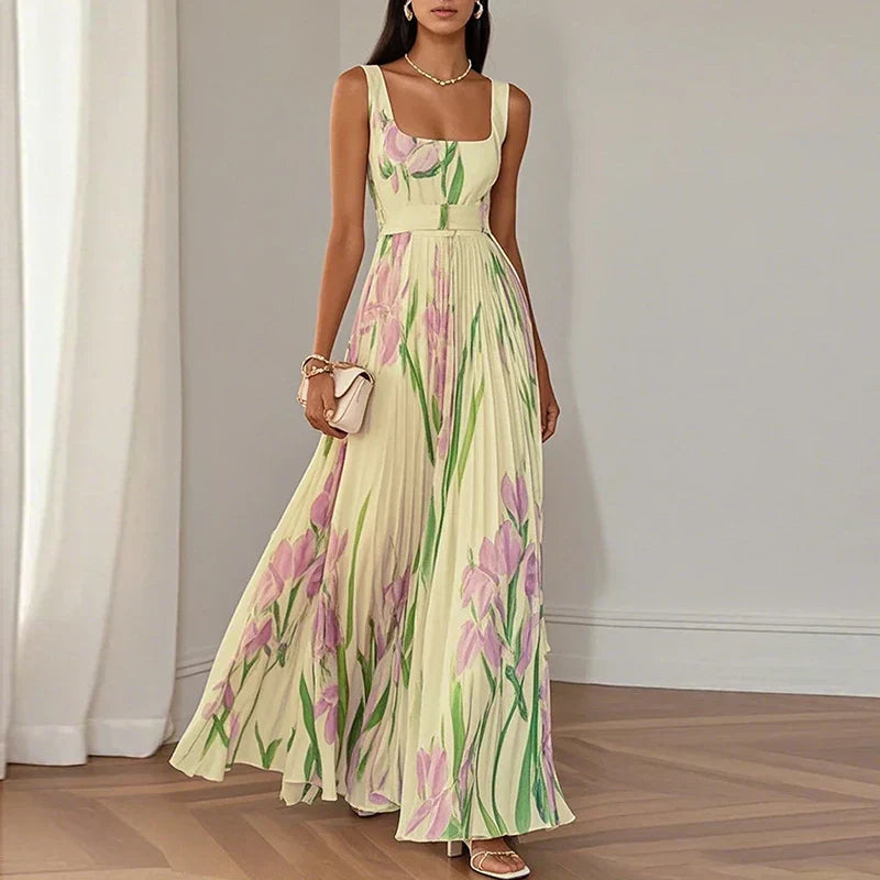 Oriah | Vestido Maxi de Silueta A-Line Floral