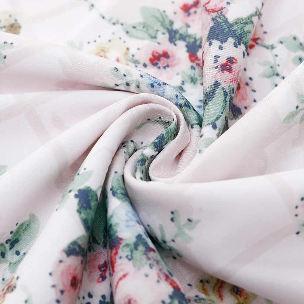 Vestido midi floral con corset