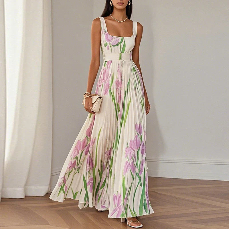 Oriah | Vestido Maxi de Silueta A-Line Floral