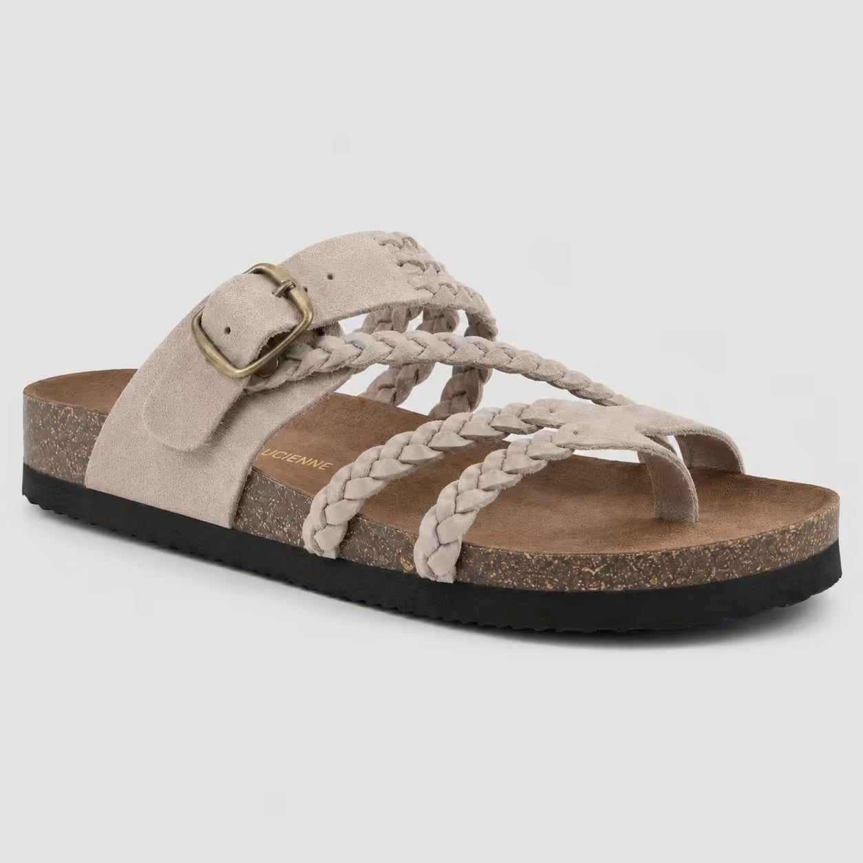 Sandalias de cuero trenzado para mujer