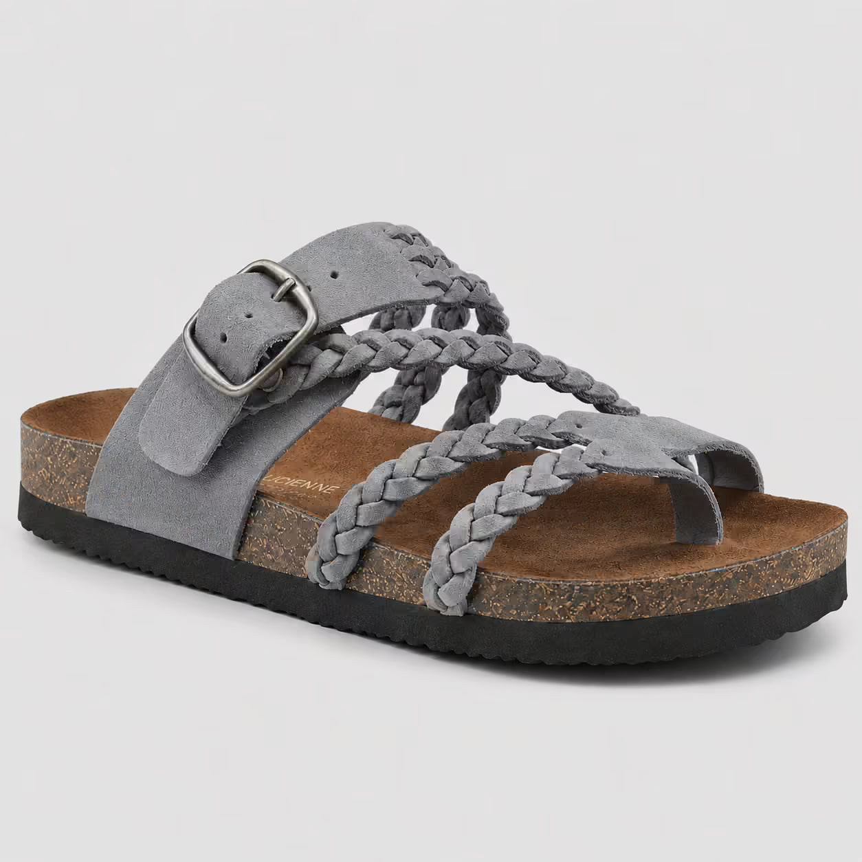 Sandalias de cuero trenzado para mujer