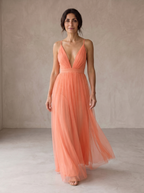 Ginevra | Vestido maxi luz coral