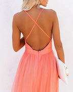 Ginevra | Vestido maxi luz coral